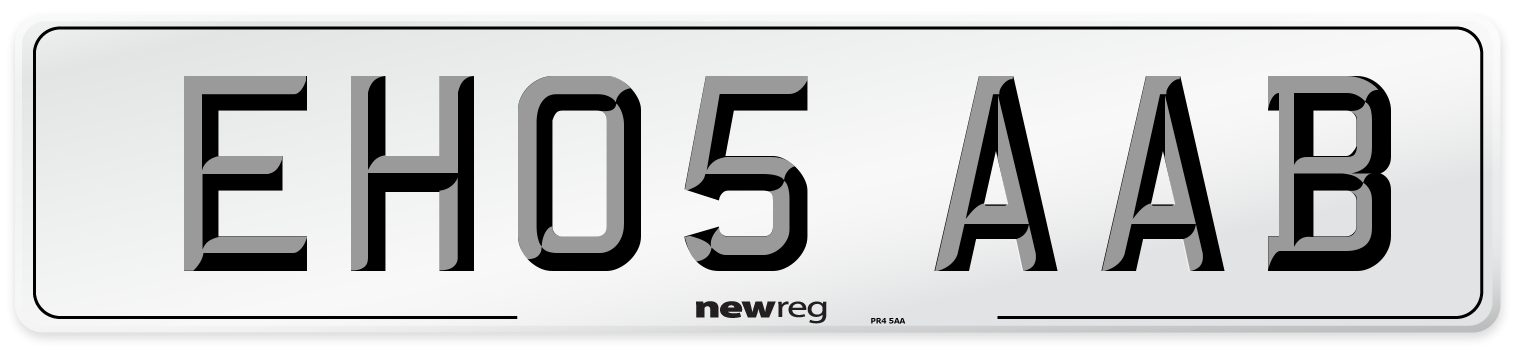 EH05 AAB Number Plate from New Reg